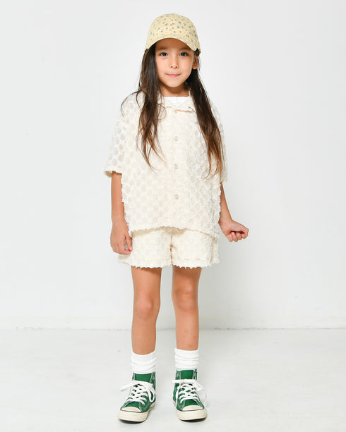 【90/100/110/120㎝】ジャガードオープンカラーシャツ3124213【NEWO/ネオ】